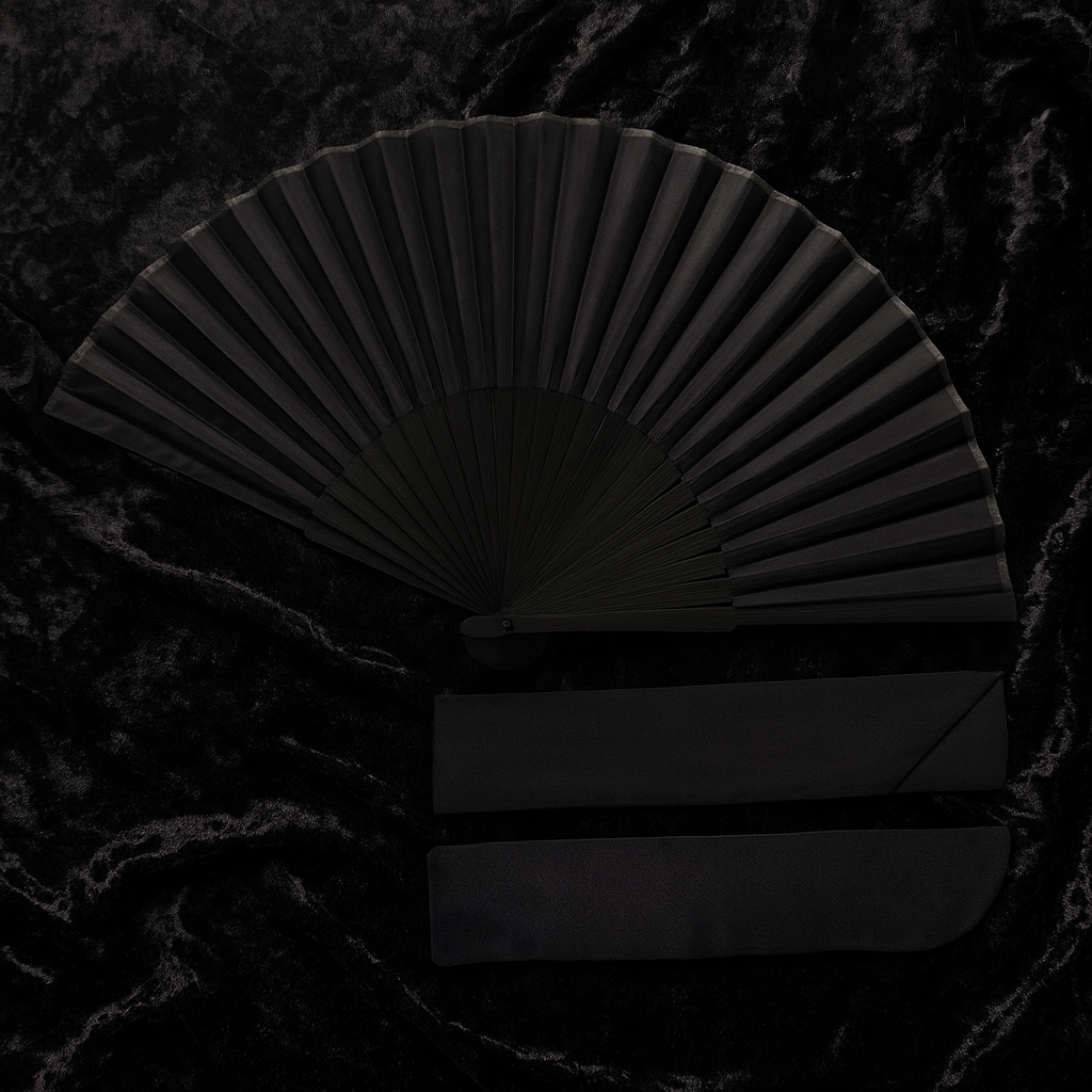 F NEANT.01//BLACK FOLDING FAN